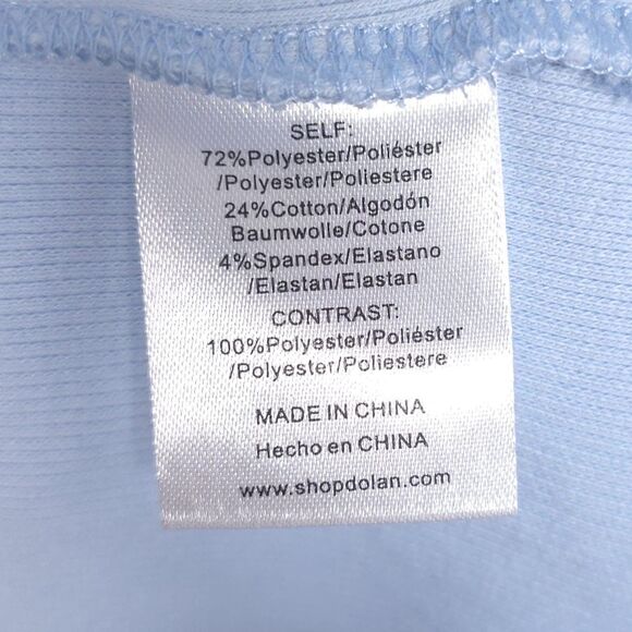 Anthropologie Dolan NWOT Size L, M Tulle Ruffle Sleeve Tank Blue Ribbed Knit - Picture 10 of 11